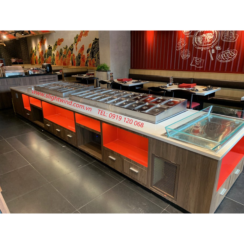 Quầy lạnh đựng thức ăn buffet