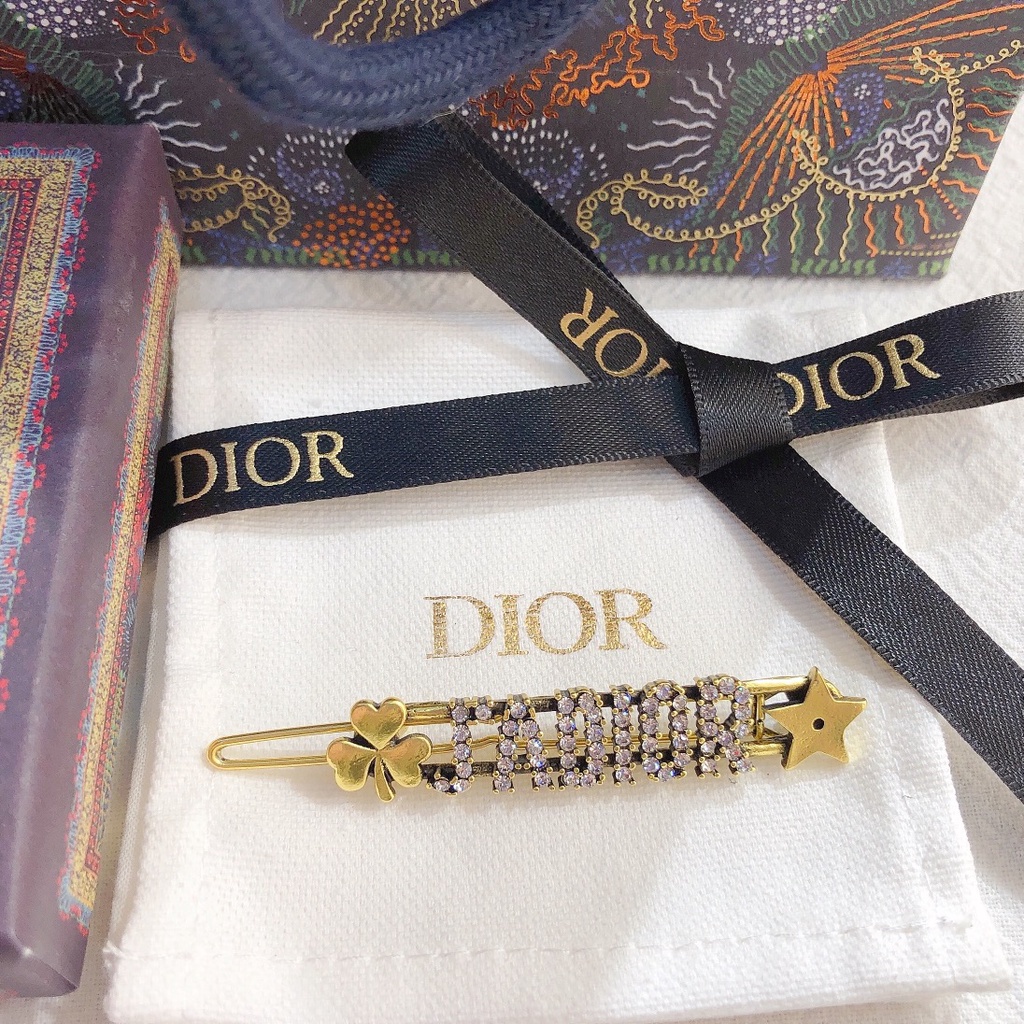 Kẹp Tóc Dior Đính Kim Cương Giả Phong Cách Retro Cho Nữ