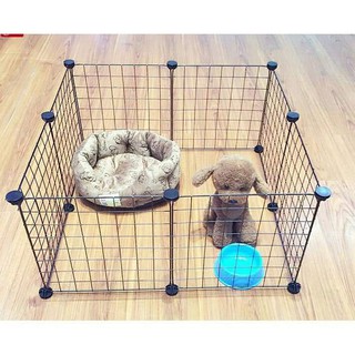 chuồng chó mèo lắp ghép đa năng-chuồng chó 8 tấm lưới sắt 35.35cm- cao 35cm, rộng 70cm, dài 70cm