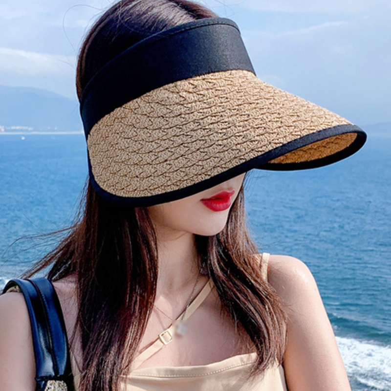 Nón Rộng Vành Hở Chóp Màu Sắc Đơn Giản Cho Nữ