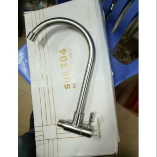 Vòi rửa bát gắn tường inox 304 zen 15
