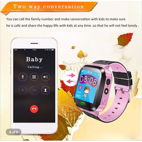 Đồng Hồ Thông Minh Màu Hồng Định Vị Trẻ Em GPS – Smart Watch Q528 Tracker GPS Màu Hồng Có Camera