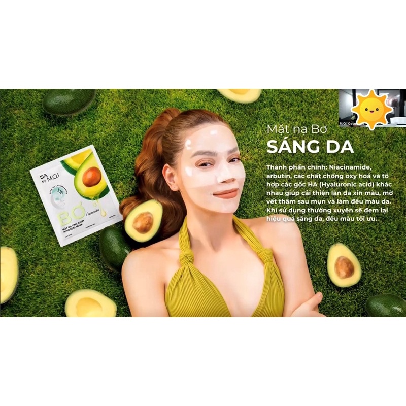 Mặt Nạ Bơ Tinh Khiết Hydrogel 10g HÀNG CHÍNH HÃNG MOI COSMETICS Hồ Ngọc Hà