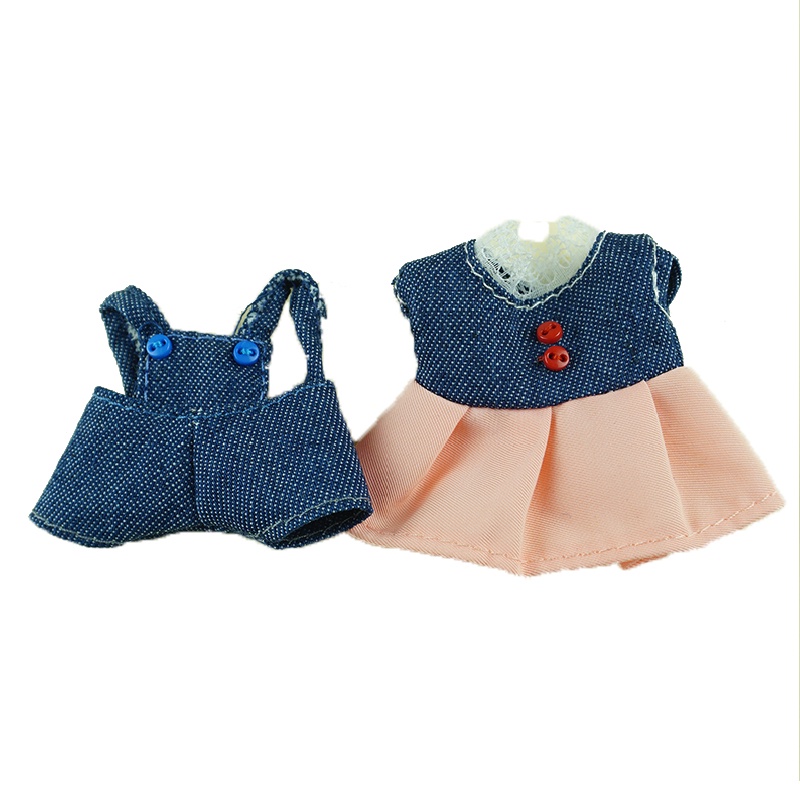 Đồ Chơi Gia Đình Thỏ Mặc Đầm 9 Kiểu Trang Phục Búp Bê Tỷ Lệ 1/12