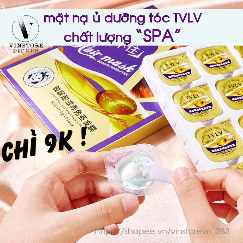 Mặt nạ tóc TVLV ủ dưỡng tóc chất lượng &quot;SPA&quot;, gốc nước và Hyaluronic Acid phục hồi cấp tốc tóc hư tổn, dưỡng tóc cả ngày