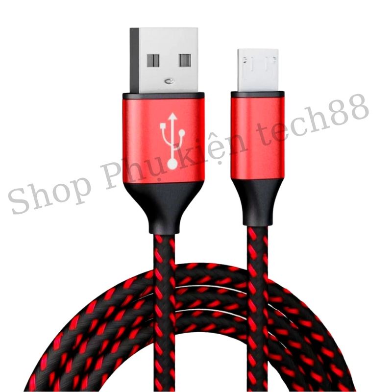 [Sạc Nhanh IP] Dây cáp sạc Androi, oppo, xiaomi...,Cáp sạc cổng Micro USB thiết kế dây bện dù cho điện thoại androi