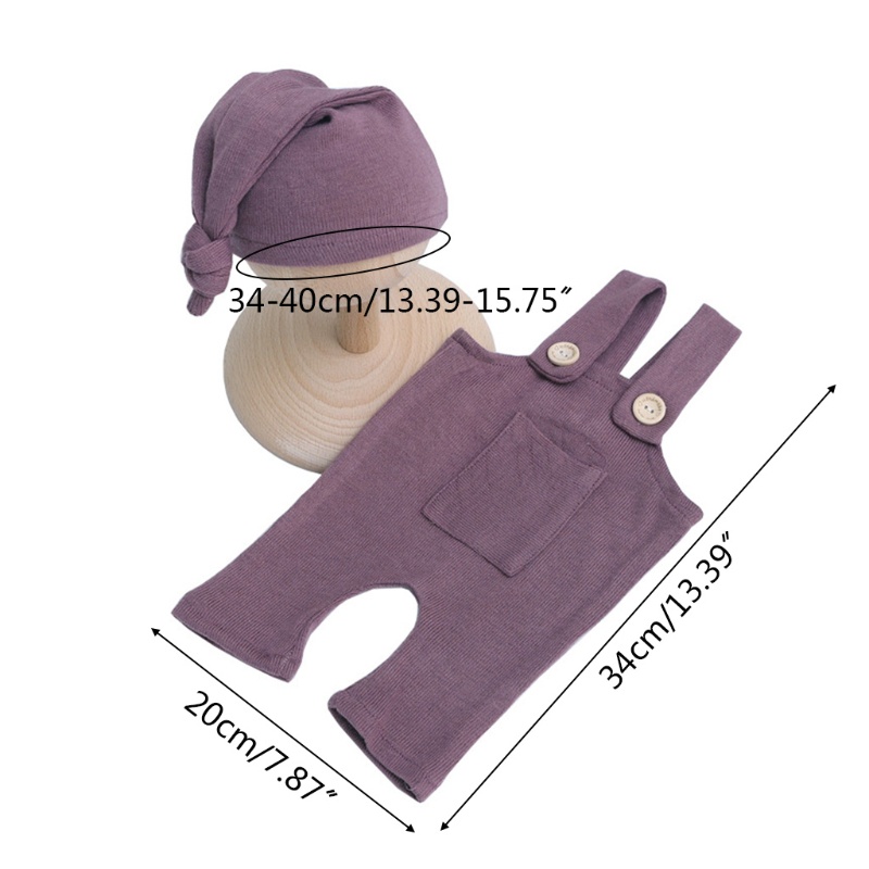 Bộ Áo Liền Quần Kèm Mũ Beanie Dành Cho Chụp Hình Em Bé Sơ Sinh