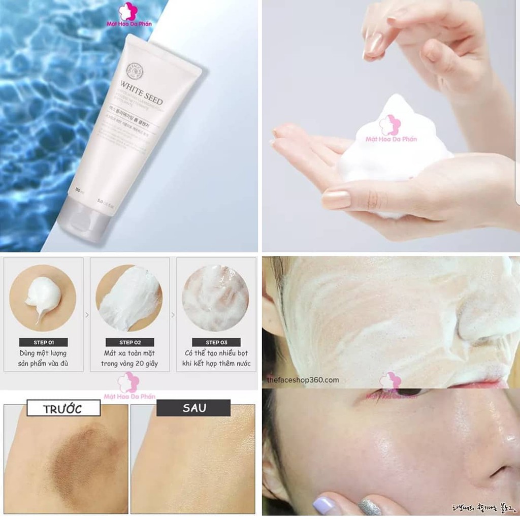 sữa rửa mặt White Seed Foam Cleanser