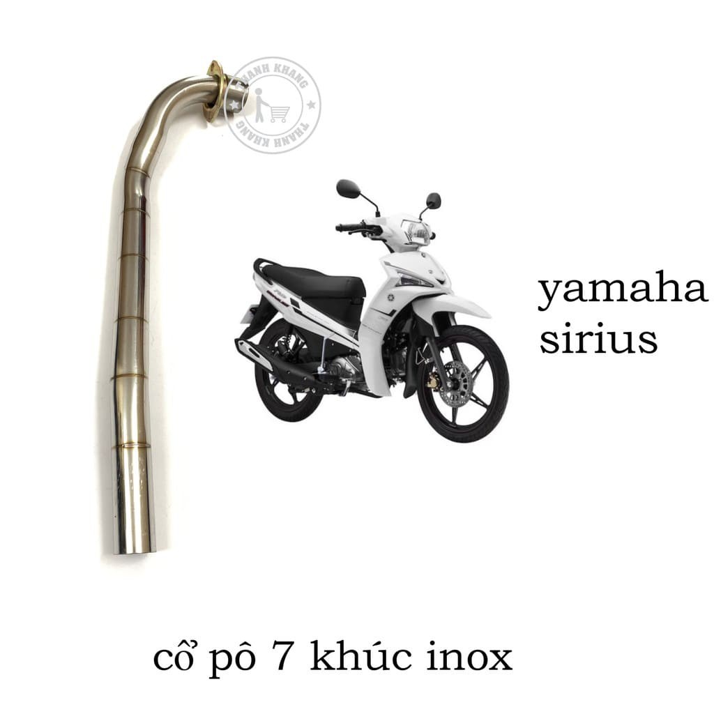 cổ pô 7 khúc wave,dream,sirius,exciter 135,exciter 150,exciter 2010,future neo,rsx inox