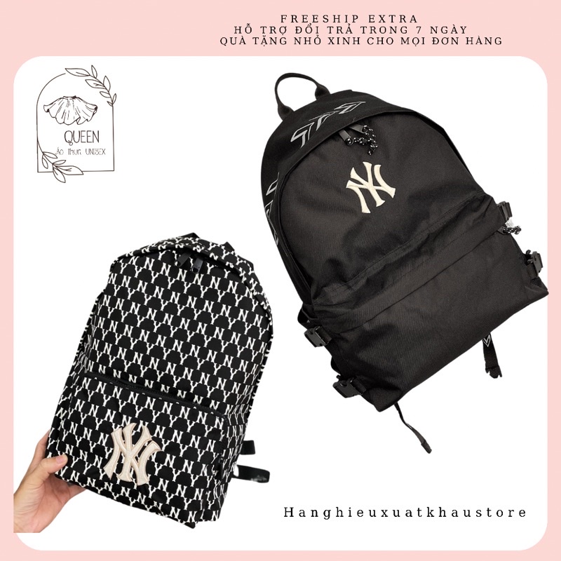 Balo MLB Monogram đi học có ngăn đựng laptop chuẩn chi tiết M.L.B