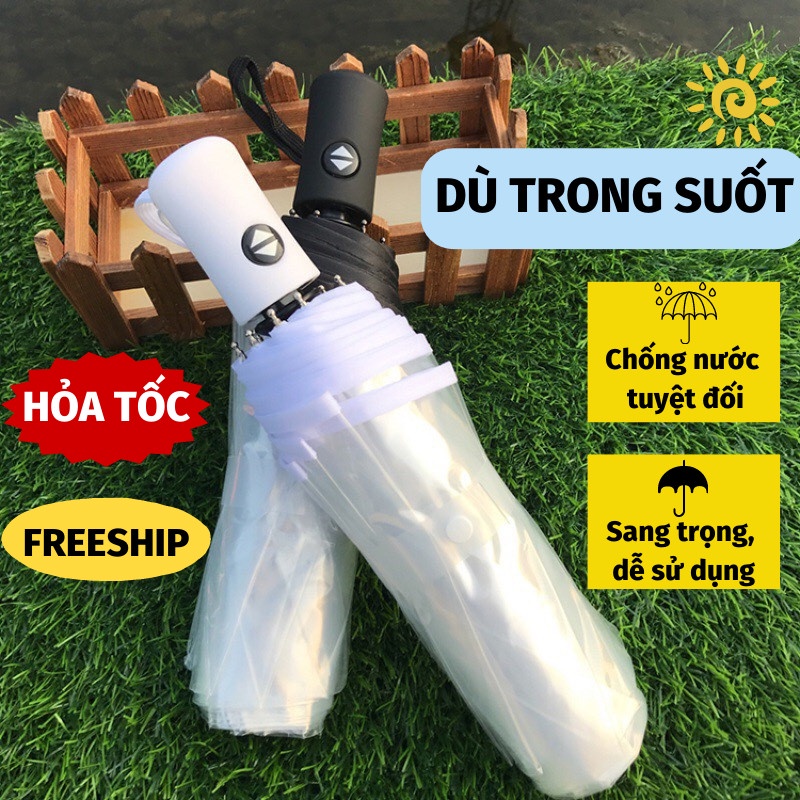 Dù Che Mưa Ô Trong Suốt Chụp Ảnh Gấp Gọn Chống Thấm Phong Cách Hàn Quốc Dù Che Mưa Toki