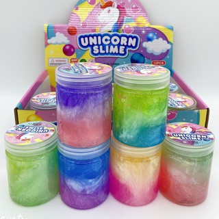 SLIME hộp hình trụ GALAXY XANH TÍM PHỐI MÀU cực đẹp thiết kế độc đáo ấn tượng không dính tay