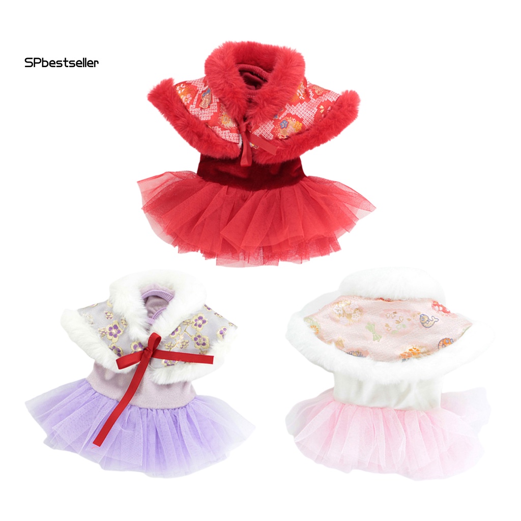 Đầm Không Tay Thắt Nơ Phong Cách Trung Hoa Dành Cho Thú Cưng