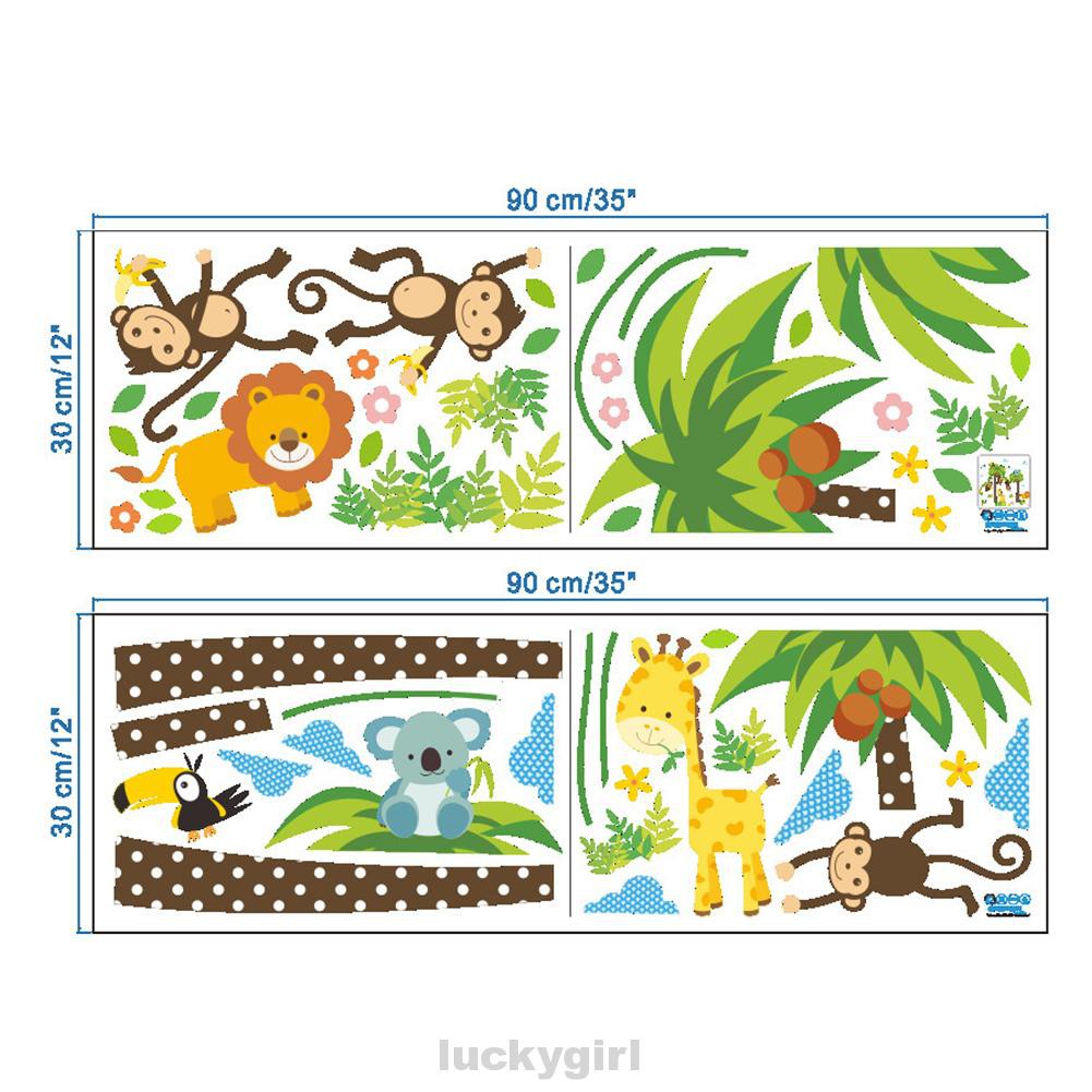 Sticker Dán Tường Họa Tiết Hình Con Khỉ Và Cây Dừa Theo Phong Cách Hoạt Hình Dùng Trong Trang Trí Tiệc Sinh Nhật Cho Trẻ