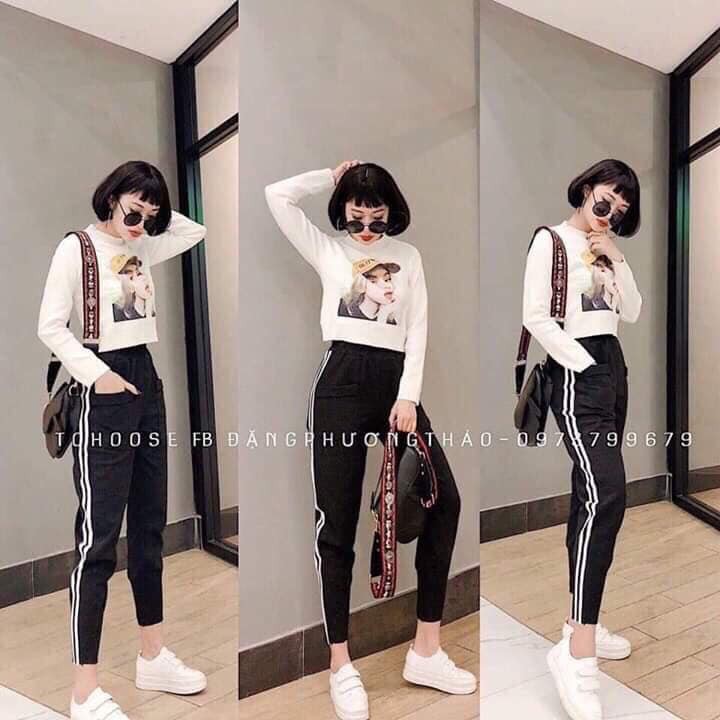 Quần nữ xếp li gấu