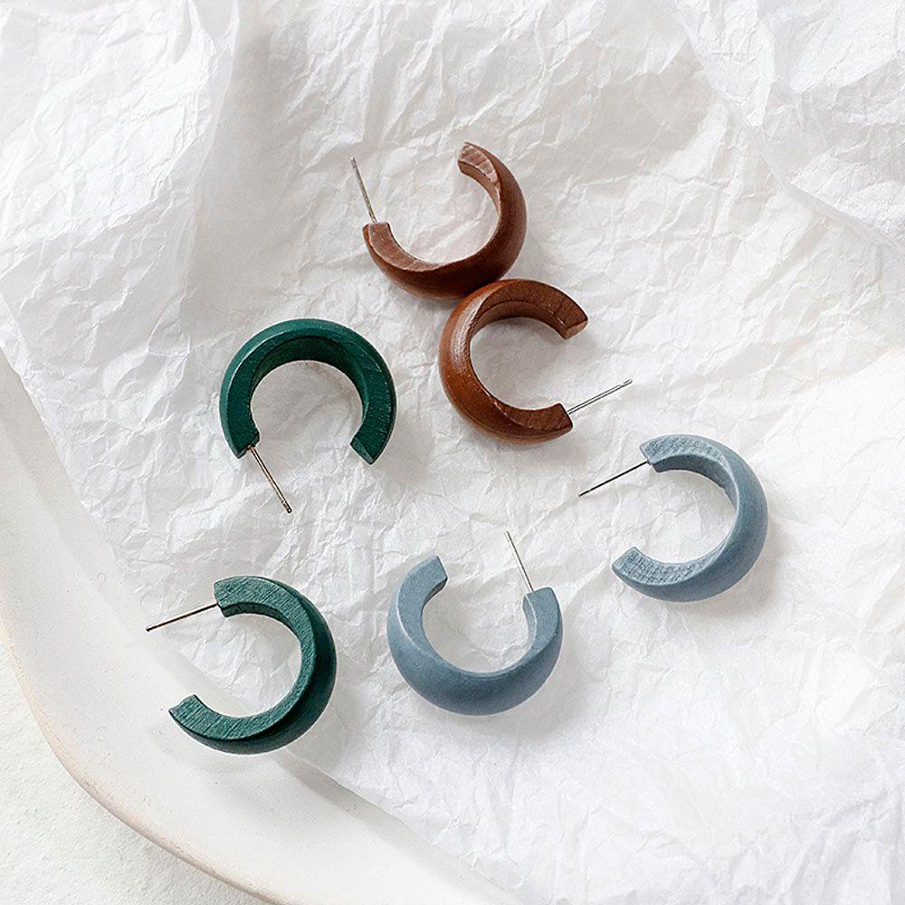 Bông Tai Tròn Lớn Hình Chữ C Mặt Trăng Phong Cách Cổ Điển Thời Trang Cho Nữ 2life