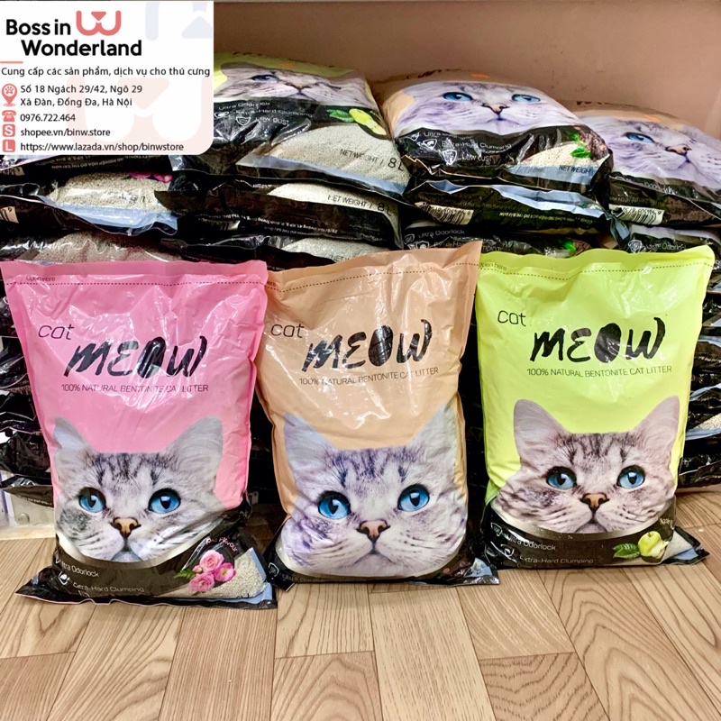 Cát vệ sinh cho mèo cat MEOW siêu vón hút