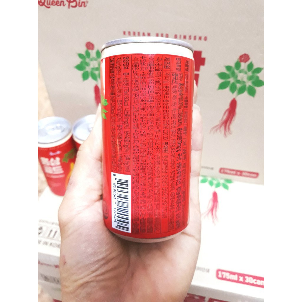Nước Hồng Sâm Lon Cao Cấp Hàn Quốc, Thùng 30 lon x 175ml