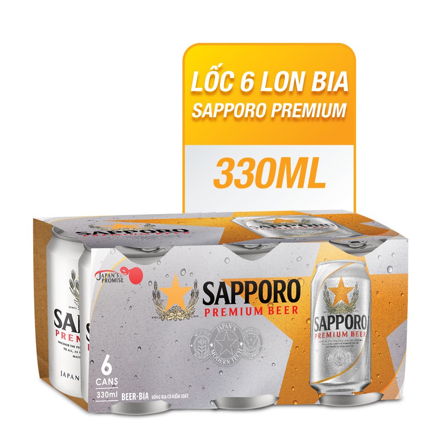 Bia Sapporo Premium Silver Cup  330ml - 650ml Can-ALC. 5.0%