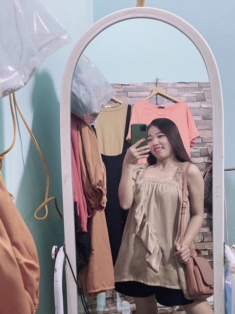 sét bigsize bèo quần đùi đen rộng