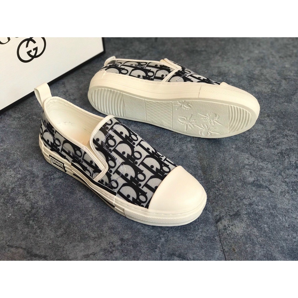 ⚡ Giày lười nam vân logo sịn sò - Giày Slipon nam dior_CD đẳng cấp