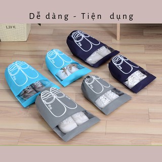 Túi Đựng Giày Dép có dây rút , vải cao cấp chống nước chống bụi bẩn , kích thước lớn 31x 42 cm