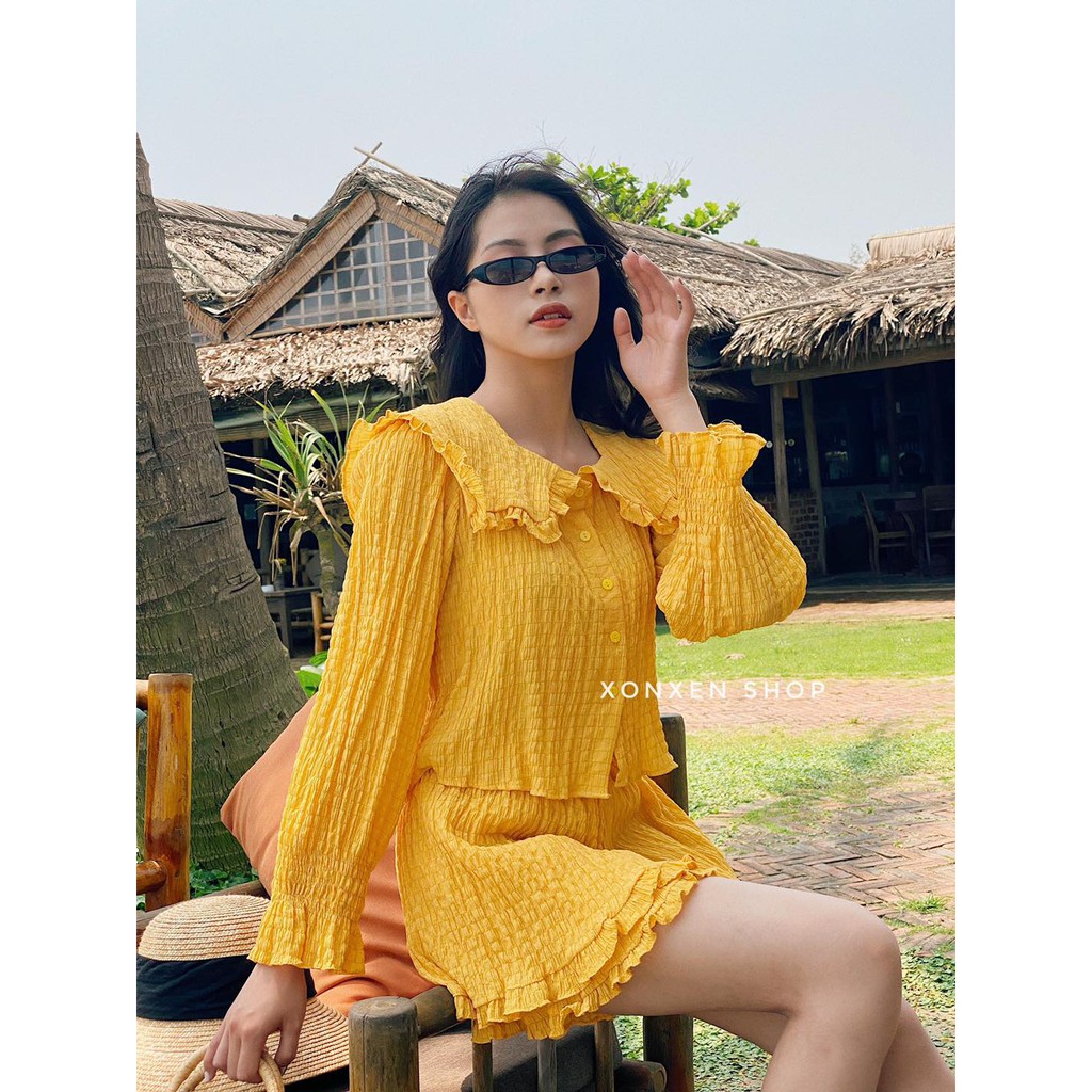 Set đồ nữ Xonxen shop chất vải đũi sang chảnh free size, mã 01