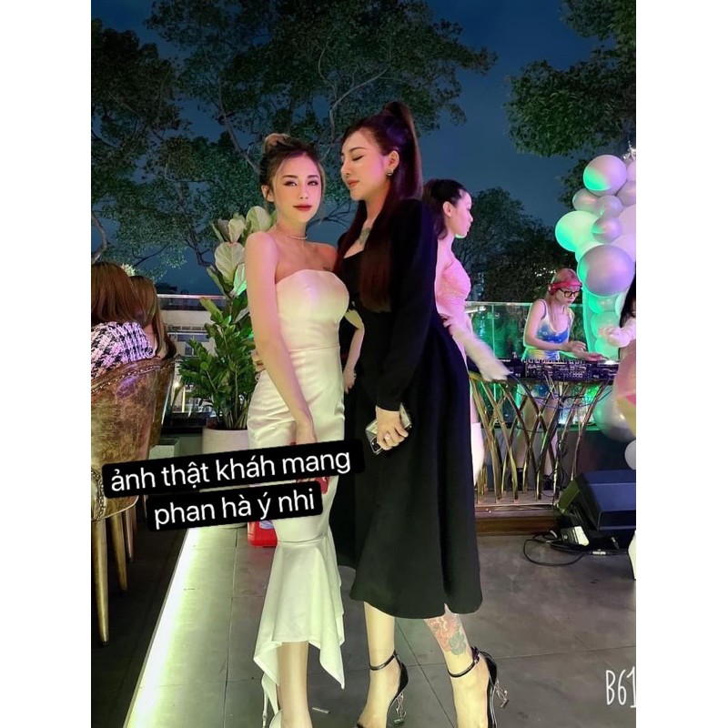 Maxi tay dài cổ vuông