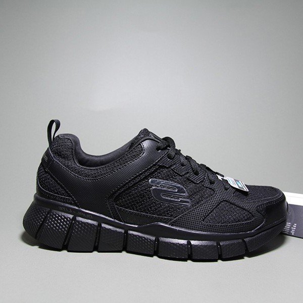 Giày Skechers thấp cổ vải đen STVD05