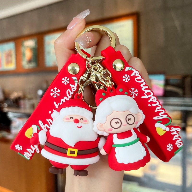 Móc Khoá Ông Già Noel - Bà Già Noel Dễ Thương Quà Tặng Giáng Sinh