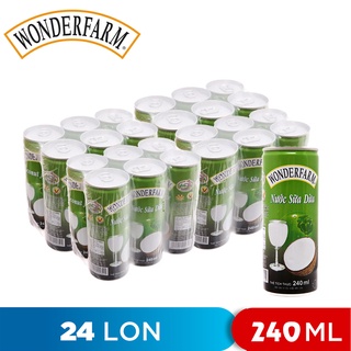 Thùng 24 lon nước sữa dừa coconut juice wonderfarm 240ml
