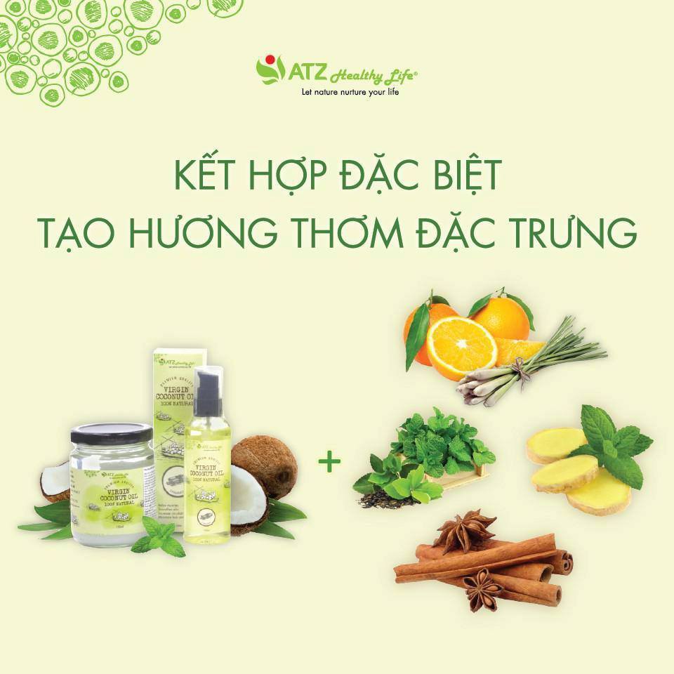 Dầu Dừa Tinh Khiết 6H ATZ Healthy Life 100ml