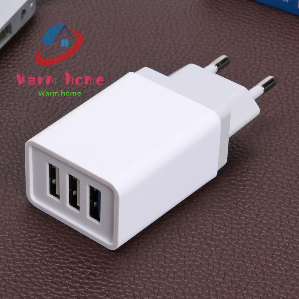 Củ Sạc Nhanh Chia 3 Cổng Usb Tiện Dụng