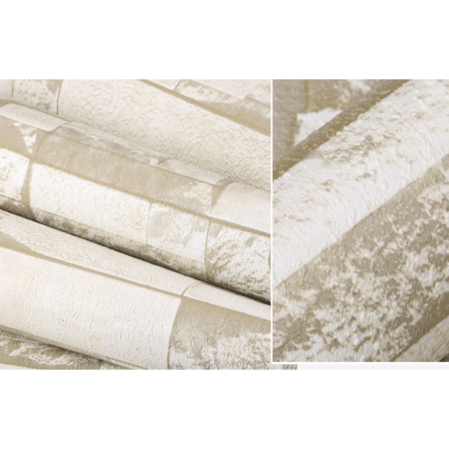 Giấy dán tường gạch xám 3D mẫu 01 (khổ rộng 0.6m)