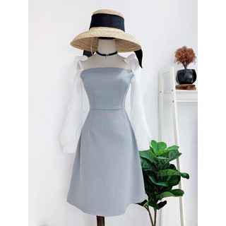 Váy trễ vai (tay buộc nơ)