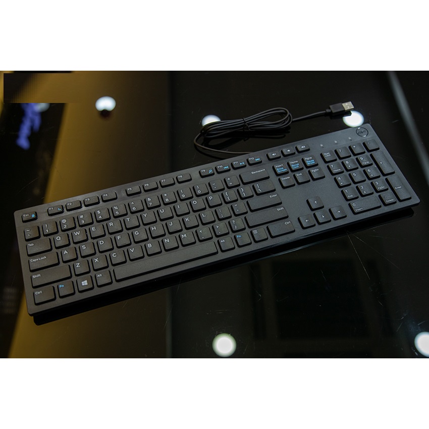 Bàn phím có dây Dell KB216 cổng kết nối USB - Chính hãng