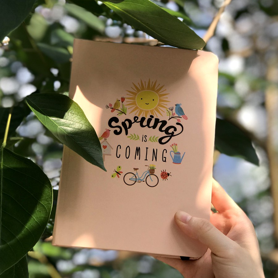 Sổ Notebook Phong Cách Sống Spring Is Coming