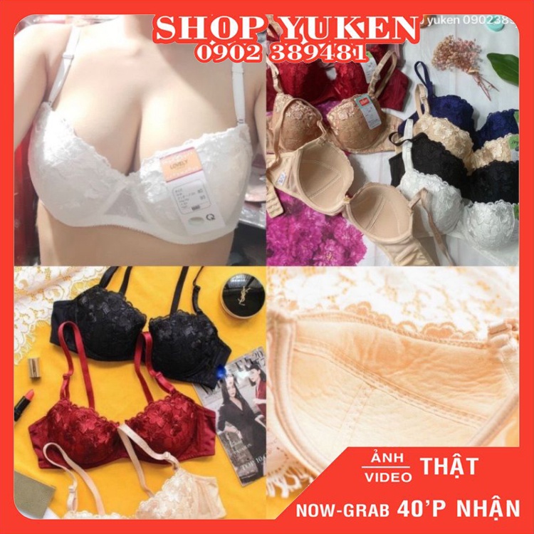 Áo Ngực Nữ Ren Thêu Không Mút,Áo Lót Có Gọng Boya Hổ Trợ Gom Ngực,Tạo Khe