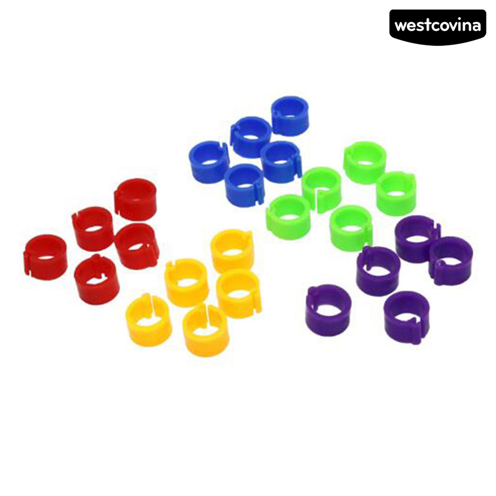 Set 100 Khuyên Đeo Chân Đánh Dấu Gia Cầm Nhiều Màu Sắc 8mm