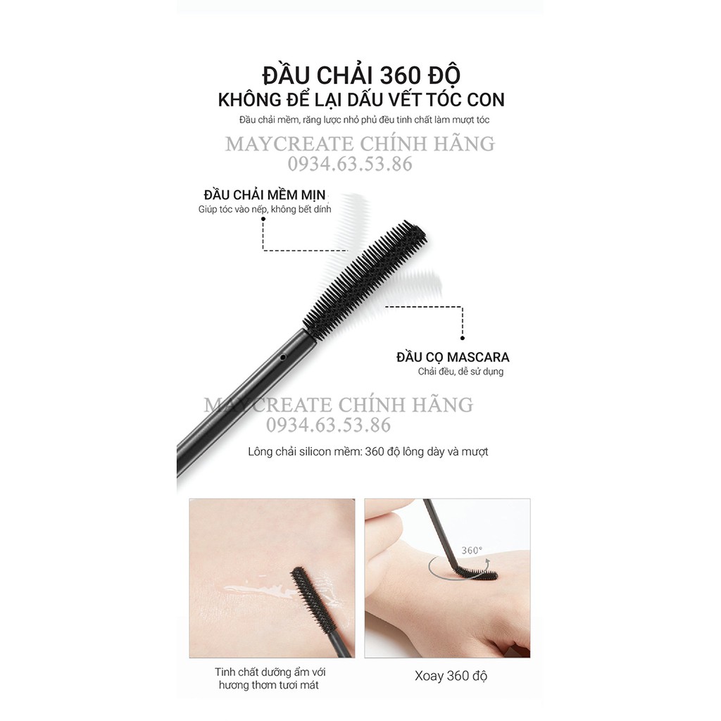 Chải tóc Tạo kiểu Mascara Maycreate Hàng Nội Địa Trung.