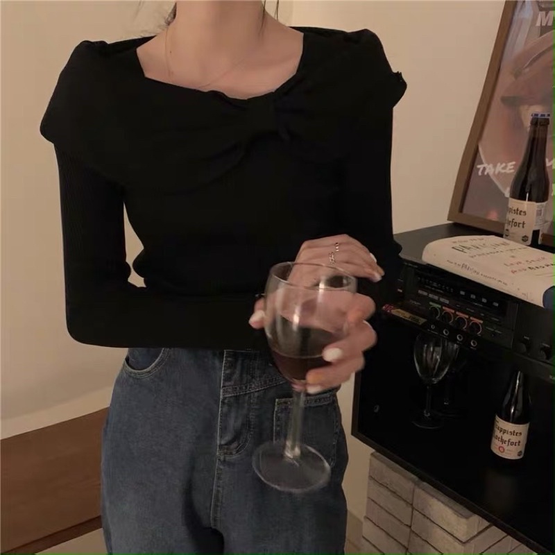 ÁO LEN CỔ NƠ QUÝ CÔ SANG CHẢNH | BigBuy360 - bigbuy360.vn