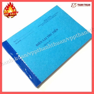 Biên lai thu tiền mẫu số C45-BB quyển 100 tờ chia làm 50 bộ 2 liên có in sẵn số nhảy.