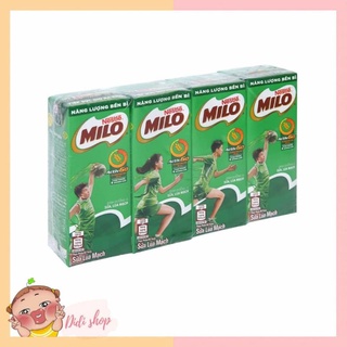 (Date 22/2/2023) Lốc 4 hộp sữa nước Milo 180ml năng lượng bữa sáng