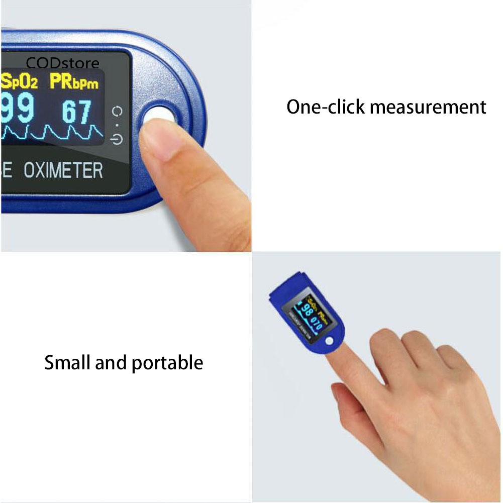 [Hàng mới về] Máy đo nồng độ oxy trong máu trong máu kỹ thuật số theo dõi sức khỏe đeo ngón tay tiện dụng