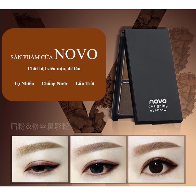 Bột tán chân mày 2 màu/ bột tán mày/ chì kẻ mày/ Eyebrow powder NOVO
