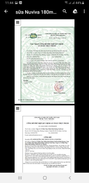 Thùng sữa NUVITA 180ml 48 hộp 180ml