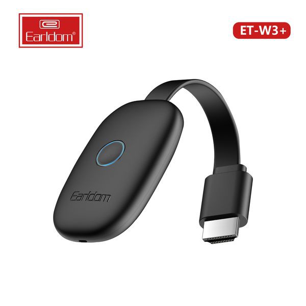 Hdmi Không Dây Earldom W3+ Hỗ Trợ Độ Phân Giải 4K Dùng Cho Điện Thoại, Laptop Kết Nối Với Tivi, Máy Chiếu