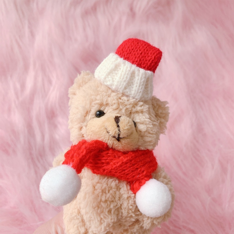 Gấu Nhồi Bông Mini Phong Cách Giáng Sinh Đáng Yêu