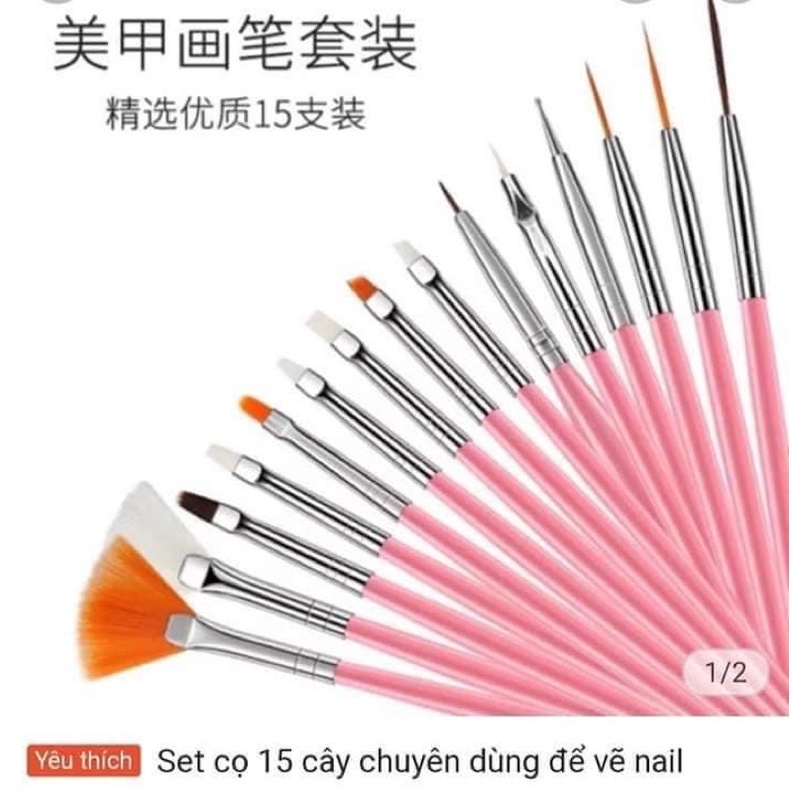 Bộ 15 cọ nail