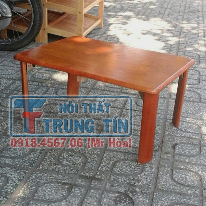 Bàn gấp gỗ cây, bệt đất 40*60 màu vàng